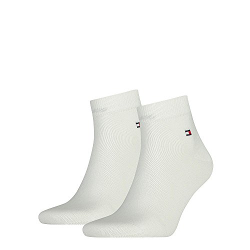 Tommy Hilfiger unisex Quarter Socken 4er und 6er Pack, Weiß, 39-42 - 4er Pack von Tommy Hilfiger