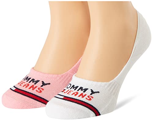 Tommy Hilfiger unisex-adult Mid Cut Footie, pink, 43-46 (2er Pack) von Tommy Hilfiger