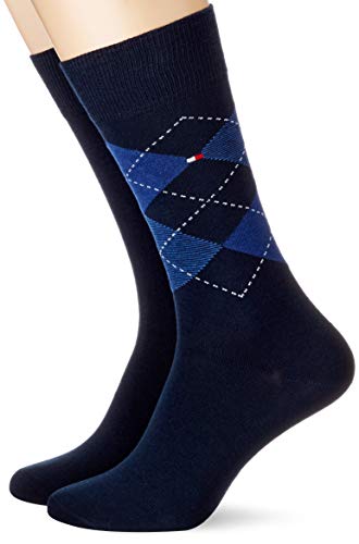 Tommy Hilfiger Herren Th Check Men's Socks (2 Pack) Socken, Tommy Blau, 47-49 von Tommy Hilfiger