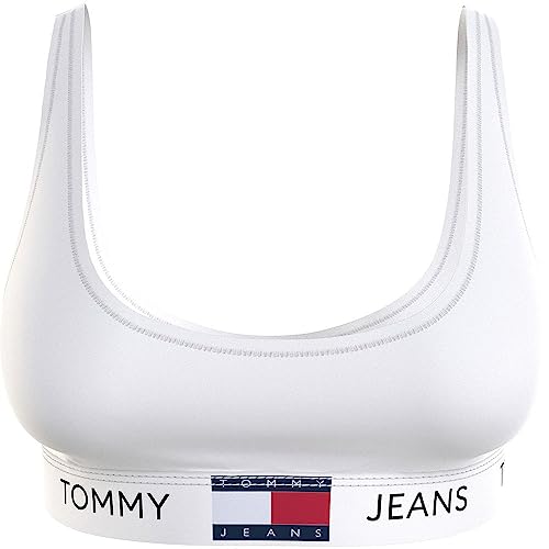 Tommy Jeans Damen Bralette Unlined Stretch, Weiß (White), S von Tommy Hilfiger