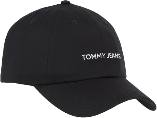 Tommy Jeans Damen Cap Linear Logo Basecap, Schwarz (Black), Onesize von Tommy Hilfiger
