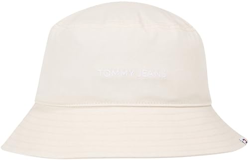 Tommy Jeans Damen Fischerhut Bucket Hat, Elfenbein (Newsprint), Einheitsgröße von Tommy Hilfiger