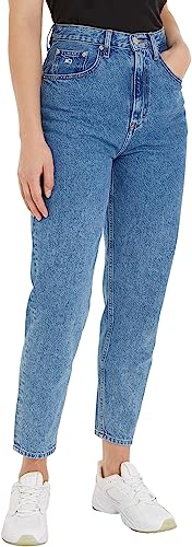 Tommy Jeans Damen Jeans Mom Jeans High Waist, Blau (Denim Light), 25W / 34L von Tommy Jeans