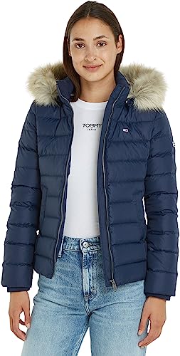 Tommy Jeans Damen Daunenjacke Basic Winter, Blau (Twilight Navy), XXS von Tommy Jeans