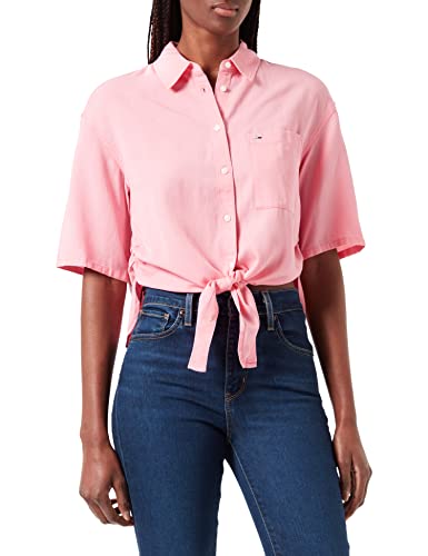 Tommy Hilfiger Damen Tjw Schnürung vorne Hemd, Fresh Pink, XS von Tommy Jeans