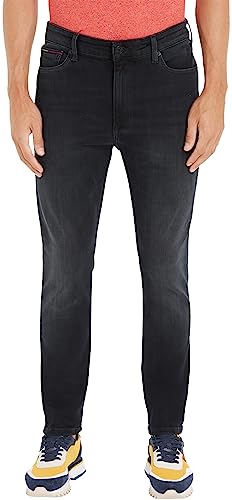 Tommy Jeans Herren Jeans Simon Skinny Stretch, Schwarz (Dynamic Jacob Black), 28W / 34L von Tommy Hilfiger