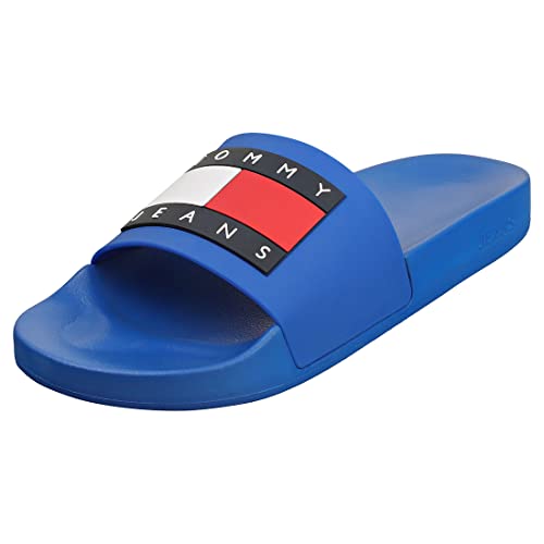 Tommy Jeans Herren Pool Slide ESS EM0EM01191 Schlappen, Blau von Tommy Jeans