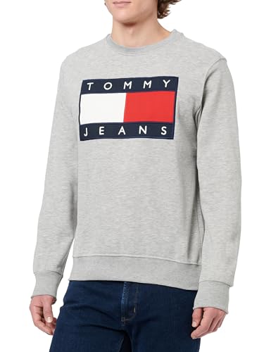 Tommy Jeans Herren Sweatshirt, Gr. L, Grau von Tommy Hilfiger