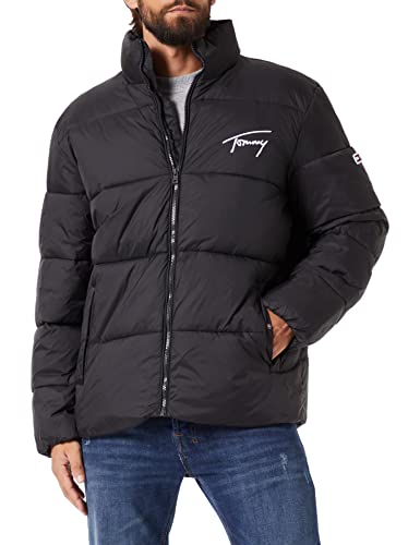 Tommy Jeans Herren TJM Signature Puffer DM0DM15446 Gepolsterte Jacken, Schwarz, M von Tommy Hilfiger