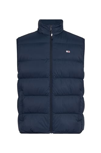 Tommy Jeans Herren Weste Light Down Vest Steppweste, Blau (Dark Night Navy), S von Tommy Hilfiger