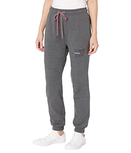 Tommy Jeans Knit Jogginghose, Charcoal Heather, Klein von Tommy Hilfiger