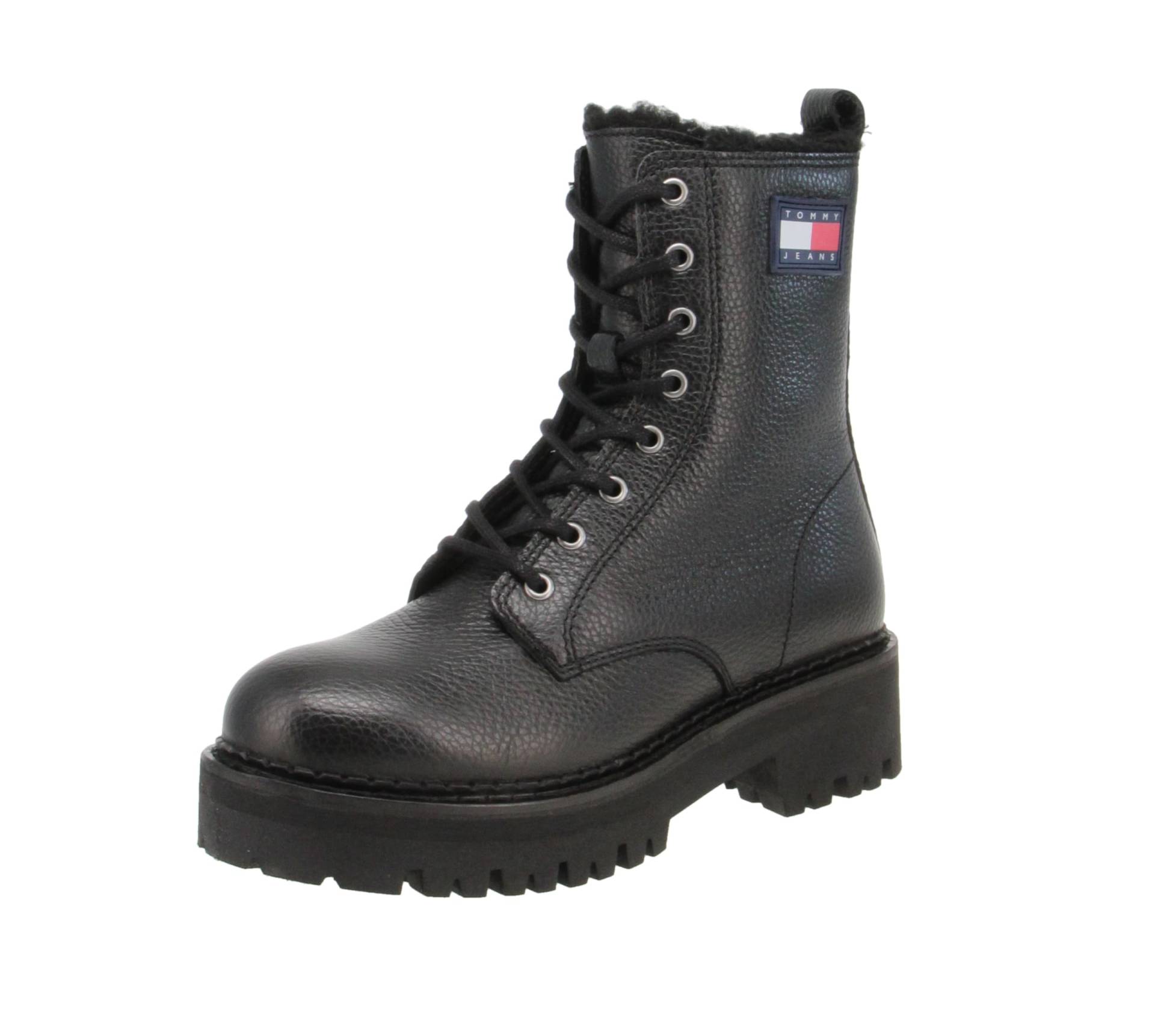 female Schnür-Stiefeletten schwarz TJW URBAN BOOT TUMBLED LTR WL 41 von Tommy Hilfiger