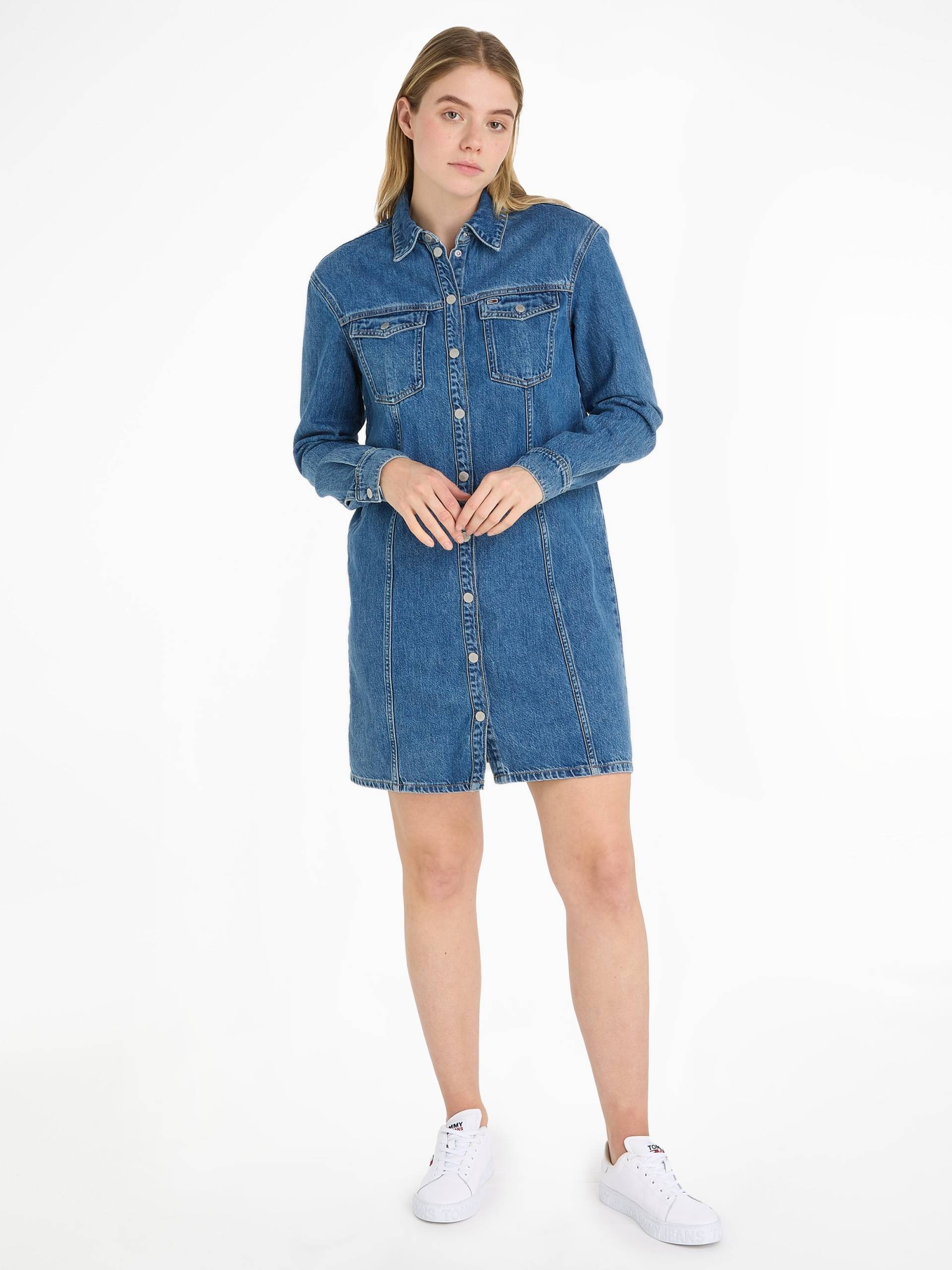 Tommy Jeans Curve Jeanskleid "ALINE LS DRESS AH5032 EXT" von Tommy Jeans Curve