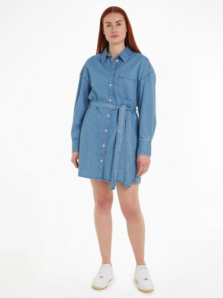 Tommy Jeans Curve Shirtkleid TJW BELTED DENIM SHIRT DRESS EXT von Tommy Jeans Curve