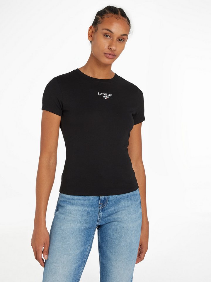 Tommy Jeans Curve T-Shirt TJW SLIM ESSENTIAL LOGO 1 SS EXT Große Größen von Tommy Jeans Curve
