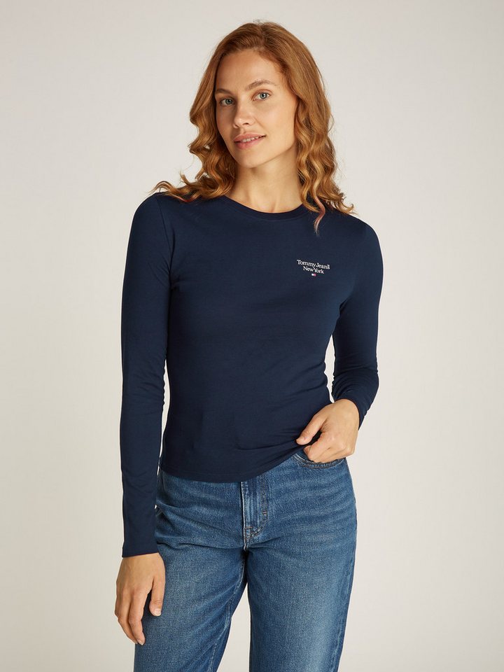 Tommy Jeans Curve T-Shirt TJW SLIM ESSENTIAL LOGO 2 LS EXT in Großen Größen mit Logoschriftzug von Tommy Jeans Curve
