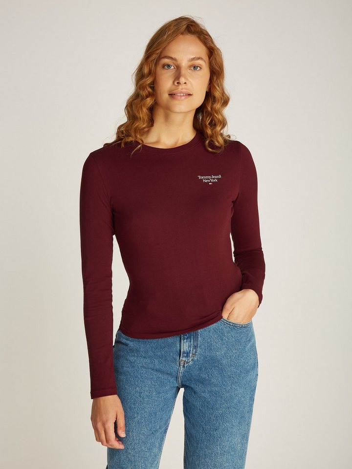 Tommy Jeans Curve T-Shirt TJW SLIM ESSENTIAL LOGO 2 LS EXT in Großen Größen mit Logoschriftzug von Tommy Jeans Curve
