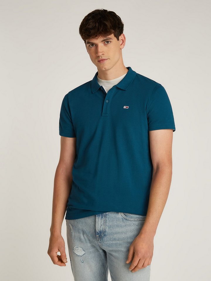 Tommy Jeans Plus Poloshirt TJM SLIM PLACKET POLO EXT Große Größen mit Logostickerei von Tommy Jeans Plus