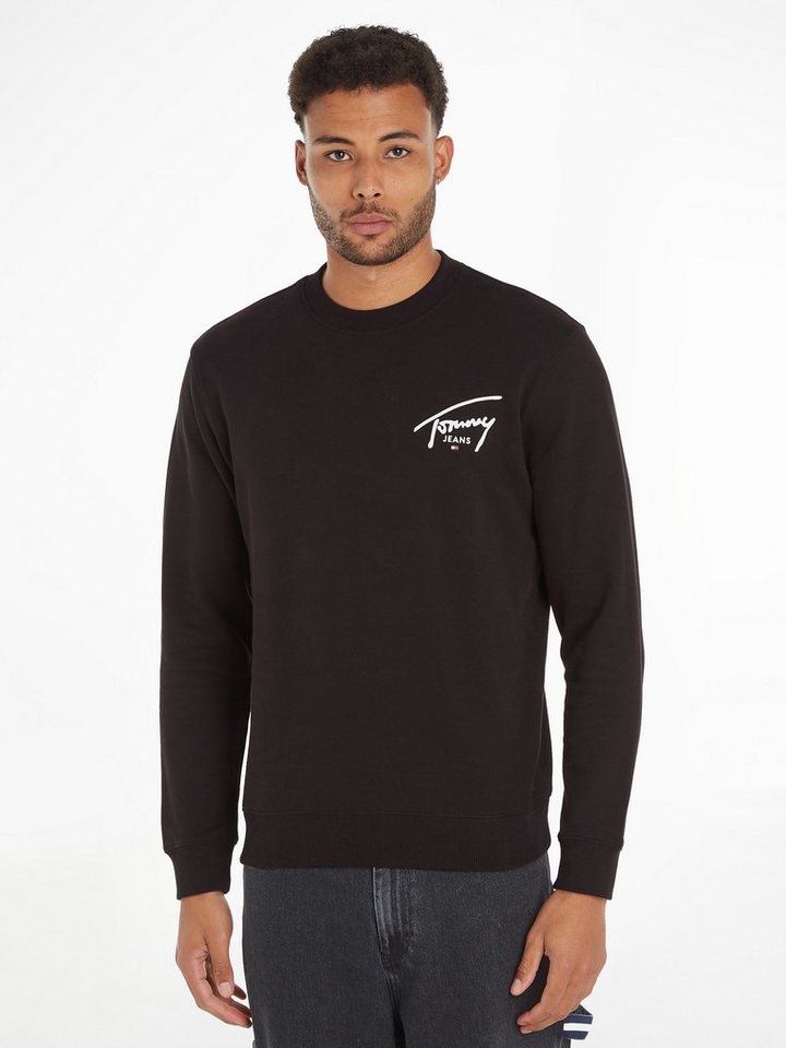 Tommy Jeans Plus Sweater TJM REG ENTRY GRAPHIC CREW EXT Große Größen mit Logoschriftzug von Tommy Jeans Plus