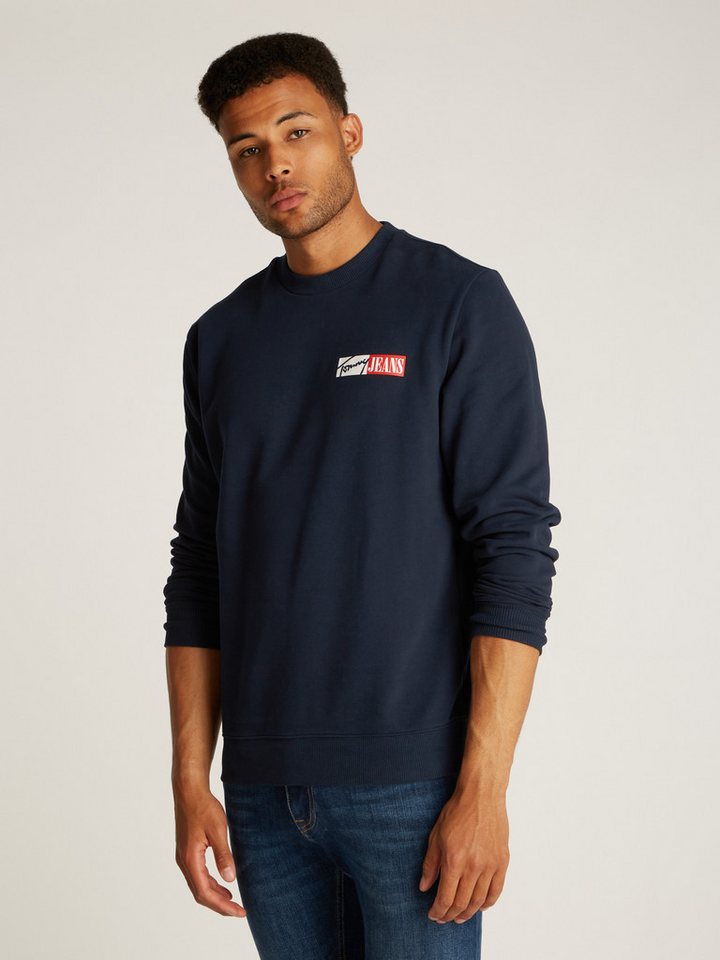 Tommy Jeans Plus Sweatshirt TJM REG ENTRY GRAPHIC CREW EXT in Großen Größen, Logodruck von Tommy Jeans Plus