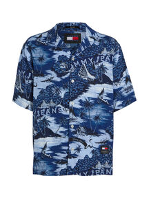 Herren Hawaiihemd Relaxed Fit Kurzarm von Tommy Jeans