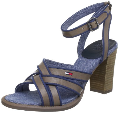 Hilfiger Denim HANNAH 1A EN56815228, Damen Sandalen, Grau (TAUPE GREY 077), EU 41 von Tommy Jeans