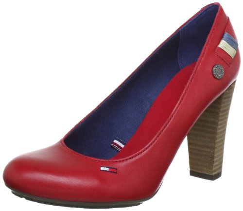 Hilfiger Denim JESSICA 6 EN56815497, Damen Pumps, Rot (CHILI PEPPER 946), EU 36 von Tommy Jeans