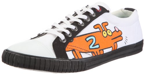 Hilfiger Denim KH Mens Low LACE FM5SN01959, Herren, Sneaker, Weiss (White/ORANGE 100), EU 42 von Tommy Jeans