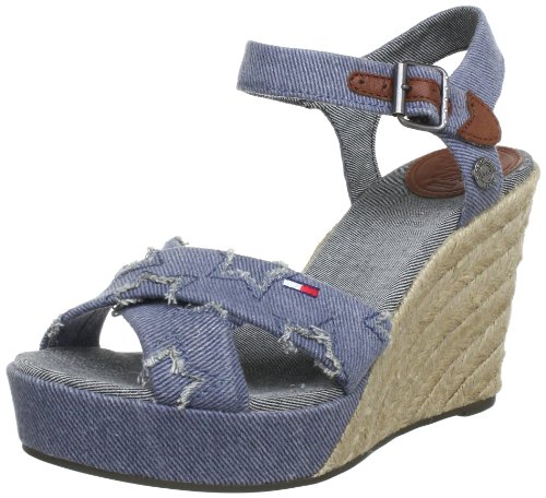 Hilfiger Denim LIVELY 3D EN56815339, Damen Sandalen, Blau (DENIM 462), EU 39 von Tommy Jeans