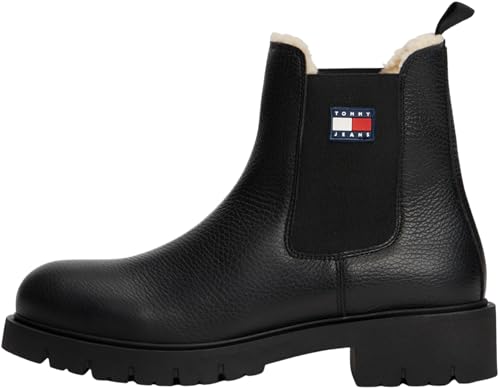 TOMMY JEANS Damen Tjw Chelsea Boot Wl En0En02826 Niedrige Stiefel, Black (Black), 38 EU von Tommy Jeans
