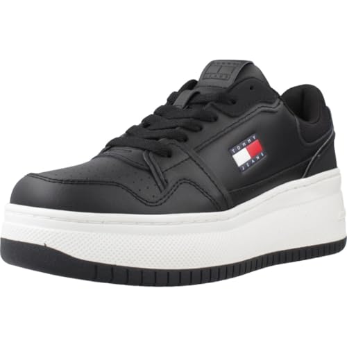 TOMMY JEANS Damen Tjw Retro Basket Flatform En0En02860 Low Top, Black (Black), 38 EU von Tommy Jeans