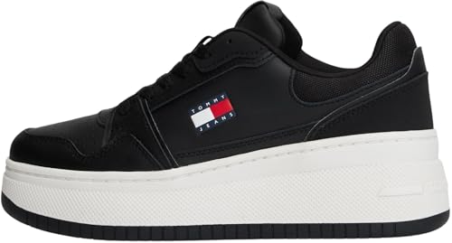TOMMY JEANS Damen Tjw Retro Basket Flatform En0En02860 Low Top, Black (Black), 39 EU von Tommy Jeans
