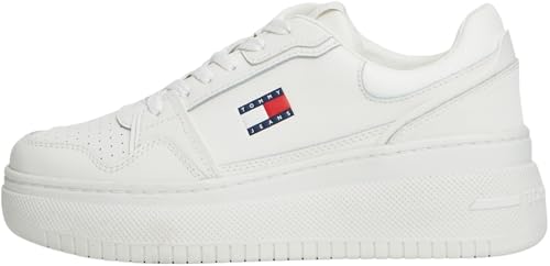 TOMMY JEANS Damen Tjw Retro Basket Flatform En0En02860 Low Top, White (Ecru), 41 EU von Tommy Jeans