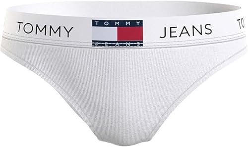 Tommy Hilfiger Damen UW0UW04693 Bikini Hose, Weiß (White), L von Tommy Hilfiger