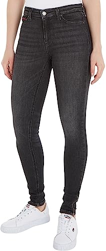 Tommy Jeans Damen Jeans Nora Skinny Fit, Blau (Denim Black), 25W / 28L von Tommy Jeans