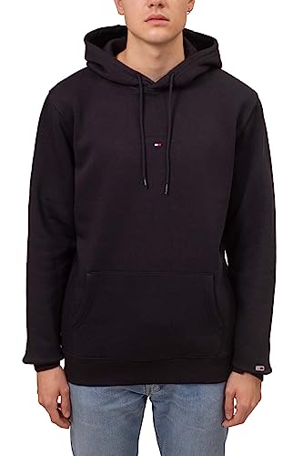 Tommy Hilfiger Herren TJM REG Tonal LINEAR Logo Hoodie Sweatshirt, schwarzes, M von Tommy Hilfiger