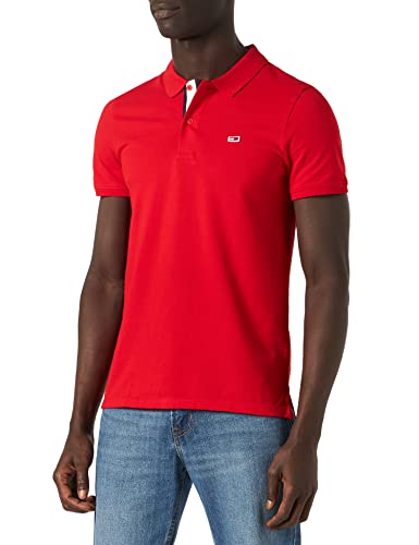 Tommy Hilfiger Herren TJM SOLID Stretch Polo Polohemd, Deep Crimson, L von Tommy Jeans