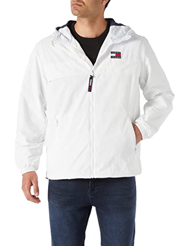 Tommy Jeans Herren Jacke TJM CHICAGO WINDBREAKER weiss (10) L von Tommy Hilfiger