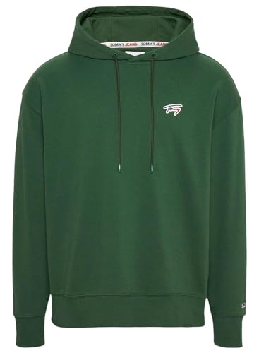 Tommy Hilfiger TJM RLX SIGNATURE HOODIE, GREEN, grün(lm (2)), Gr. S von Tommy Jeans