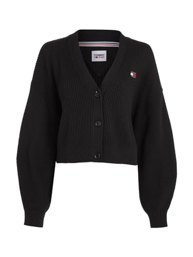 Tommy Hilfiger TJW ESSENTIAL BADGE CARDIGAN, schwarz(black), Gr. S von Tommy Jeans