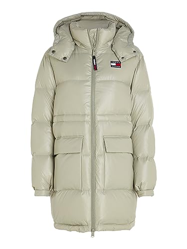 Tommy Jeans Damen Steppjacke TJW MIDI Alaska Puffer Faded Willow grün - S von Tommy Jeans