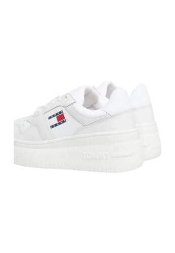 Tommy Hilfiger TJW Retro Basket Damen Sneaker in Weiß, Größe 40 von Tommy Jeans