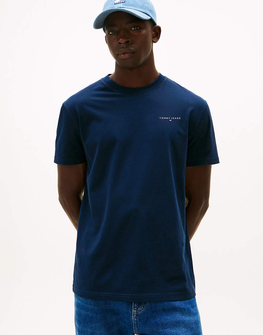 Tommy Jeans - 2er-Pack schmale T-Shirts aus Jersey in Schwarz mit Logoschriftzug-Bunt von Tommy Jeans