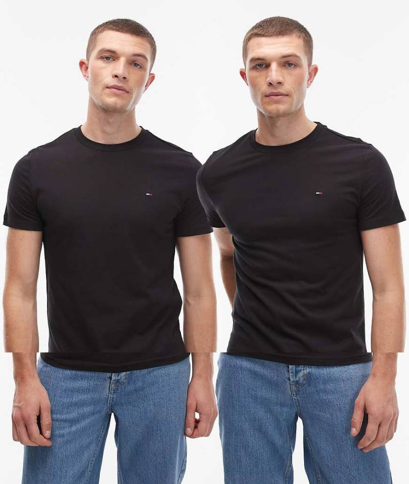 Tommy Jeans - 2er-Pack sehr schmal geschnittene T-Shirts in Schwarz von Tommy Jeans