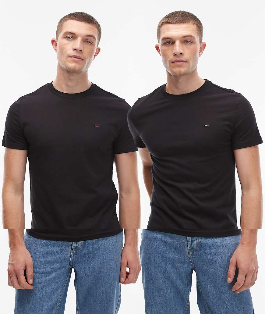 Tommy Jeans - 2er-Pack sehr schmal geschnittene T-Shirts in Schwarz von Tommy Jeans