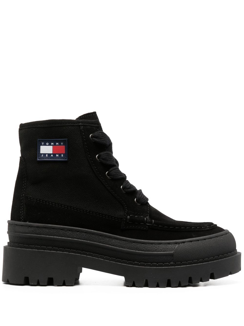 Tommy Jeans Schnürstiefel mit Logo-Patch 40mm - Schwarz von Tommy Jeans