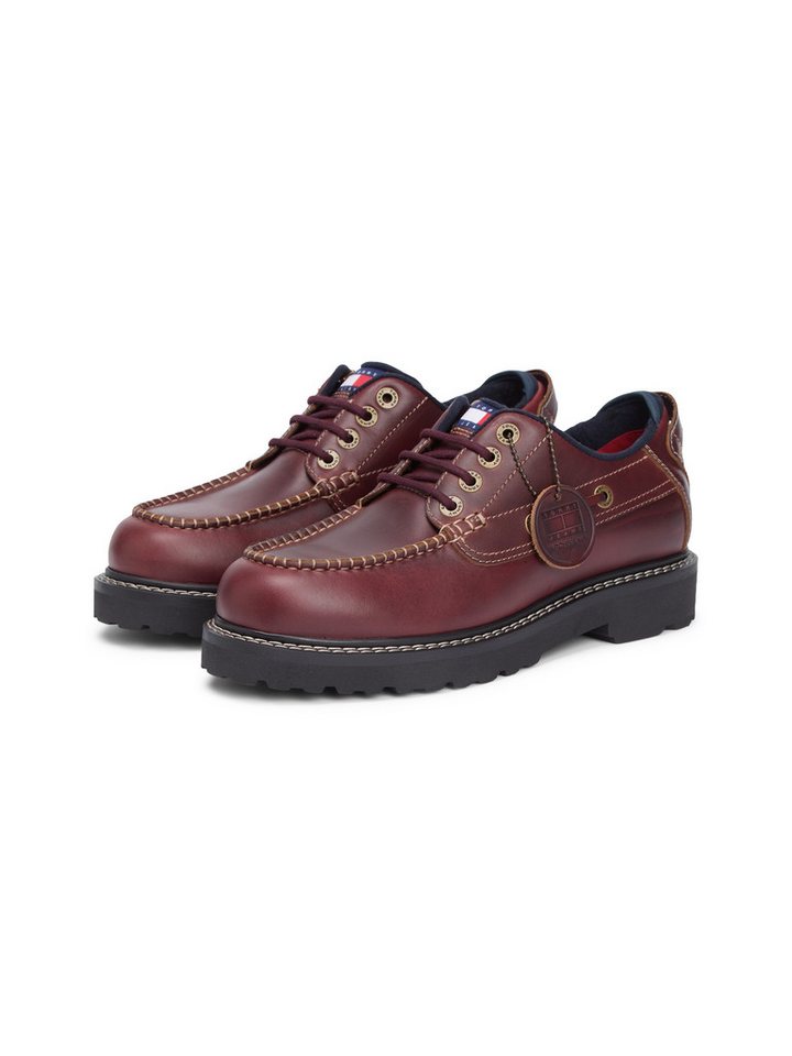 Tommy Jeans ARCHIVE '01 BOAT SHOE LEATHER Bootsschuh Bootsschuh, Halbschuh mit Kontrast-Rahmennaht von Tommy Jeans