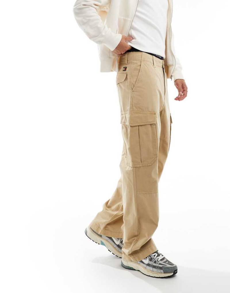 Tommy Jeans - Aiden - Cargohose aus Ripstop in Beige-Goldfarben von Tommy Jeans