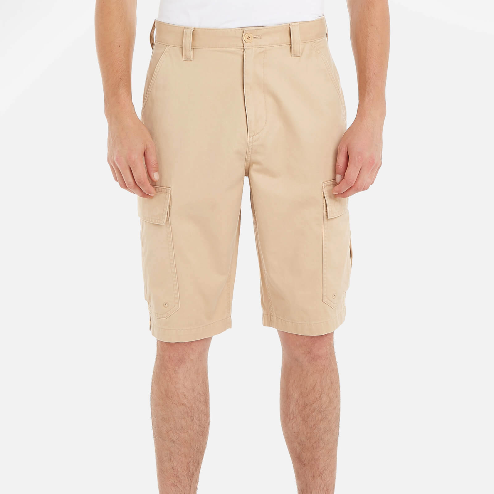 Tommy Jeans Aiden Cotton-Blend Baggy Cargo Shorts - W32 von Tommy Jeans