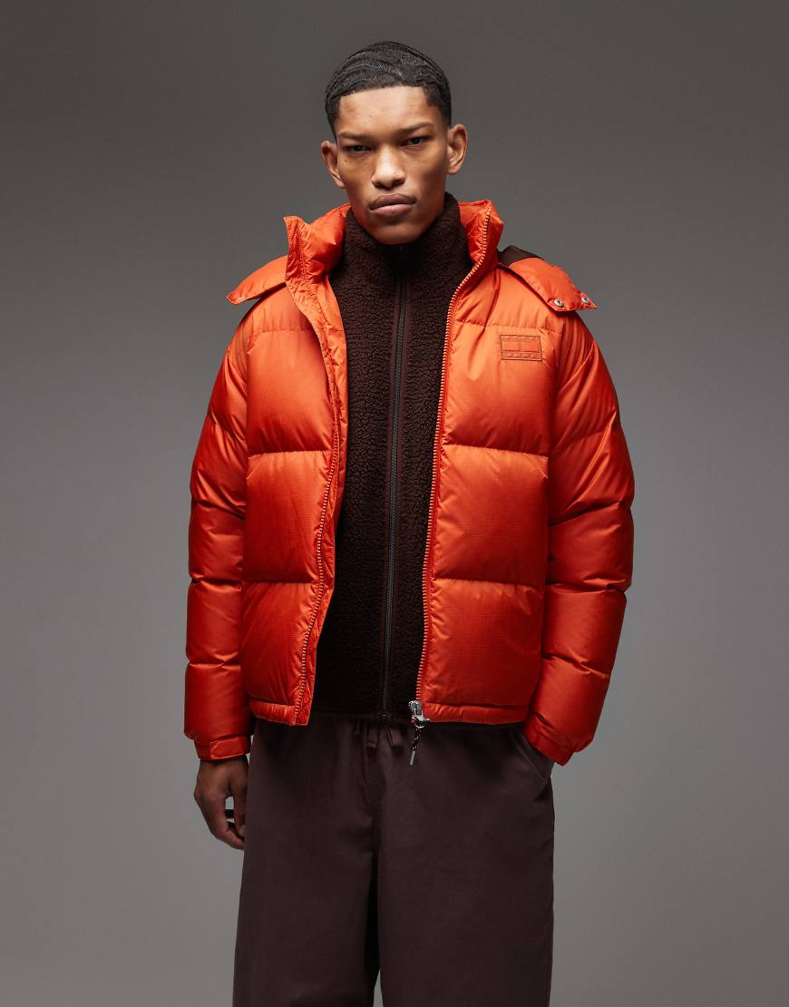 Tommy Jeans - Alaska - Daunen-Steppjacke in Orange von Tommy Jeans